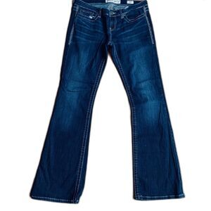 BKE Sabrina Dark Wash Flare‎ Stretch Jeans Cowgirl Streetwear 32x31